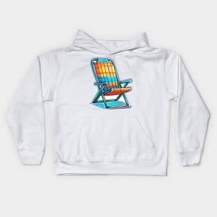 Folding beach chair design Kids Hoodie